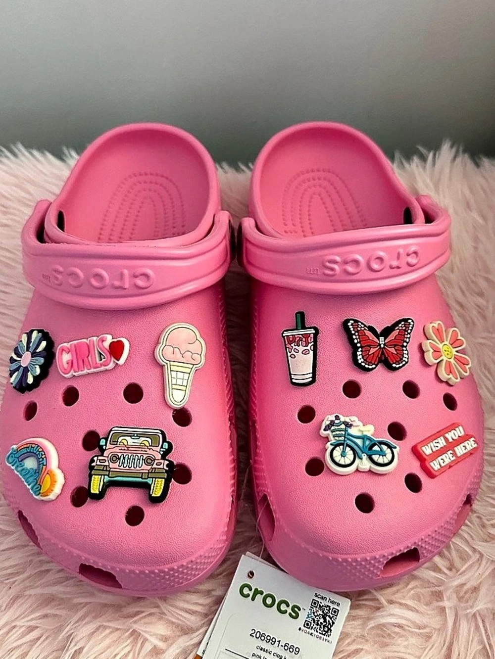 Crocs Kids' Classic Clog Pink Girls size J6 or size 8 women